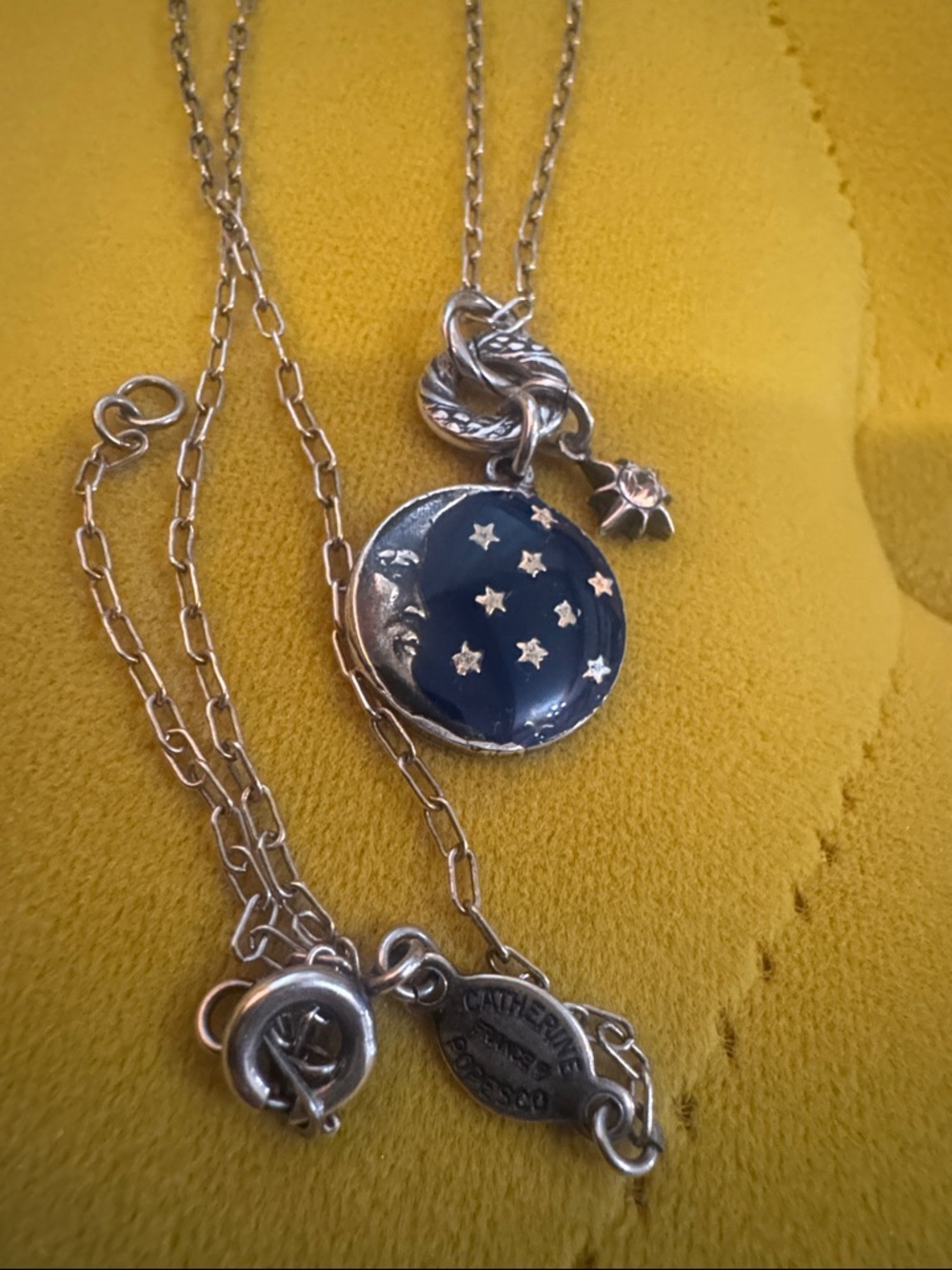 Catherine Popesco Silver Moon and Star Celestial pendant Paris